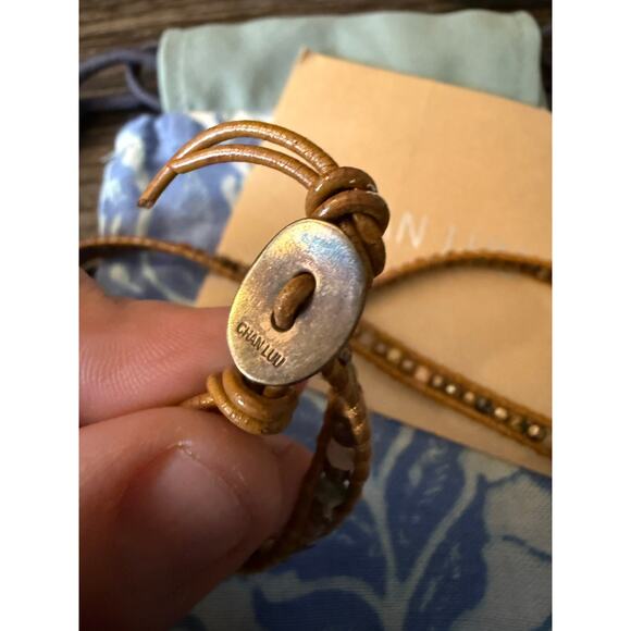 Chan Luu Handmade Wrap Bracelet with Natural Beads & Tan Leather - Picture 6 of 7